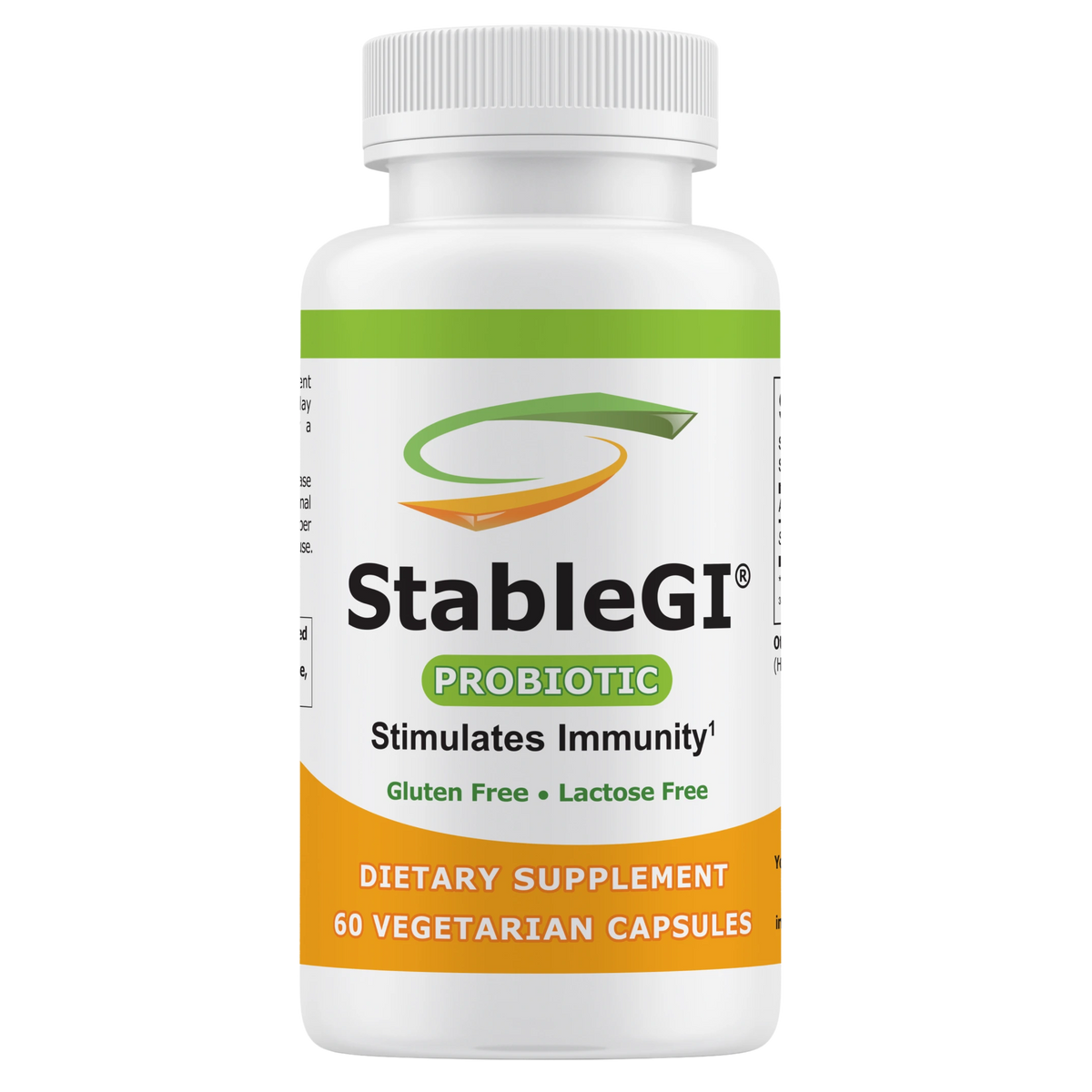 StableGI® Proven Probiotic | Lactose & Gluten Free | 60 or 30 Vegetarian Capsules