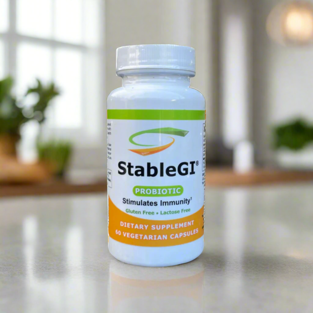 StableGI Probiotic 60 Vegetarian Capsules - Lactose & Gluten Free Supplement.