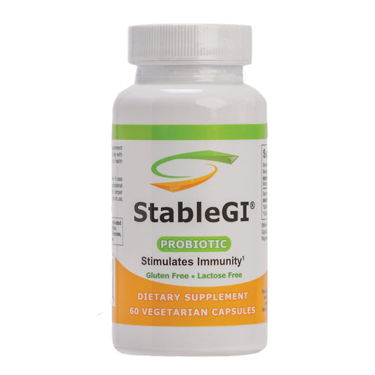 StableGI The Proven Probiotic-Lactose & Gluten Free Vegetarian 60 capsules-Free Shipping