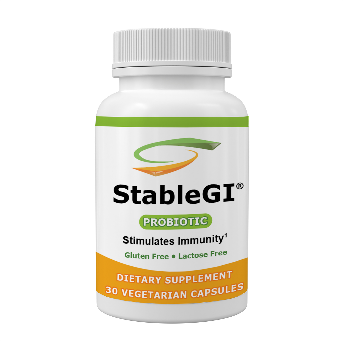 StableGI The Proven Probiotic-Lactose & Gluten Free Vegetarian 30 capsules-Free Shipping