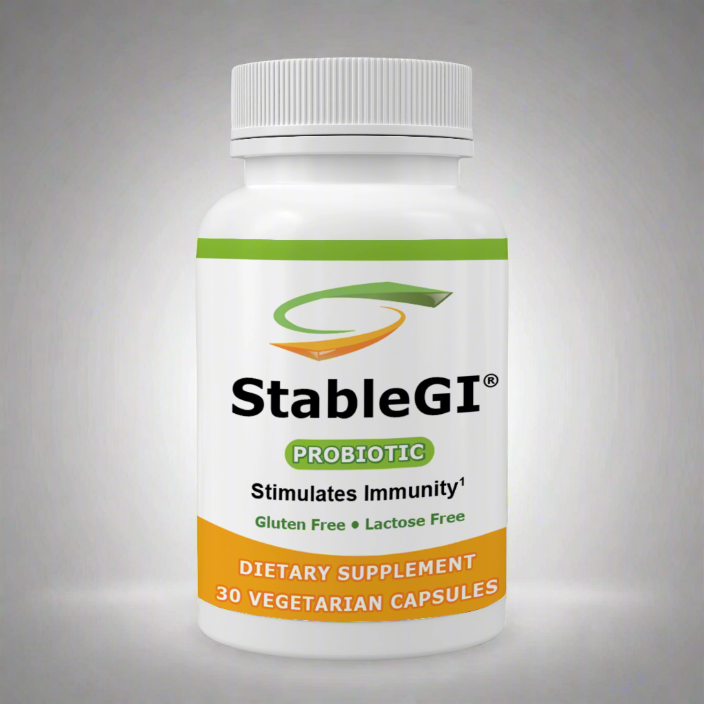 StableGI The Proven Probiotic-Lactose & Gluten Free Vegetarian 30 capsules-Free Shipping